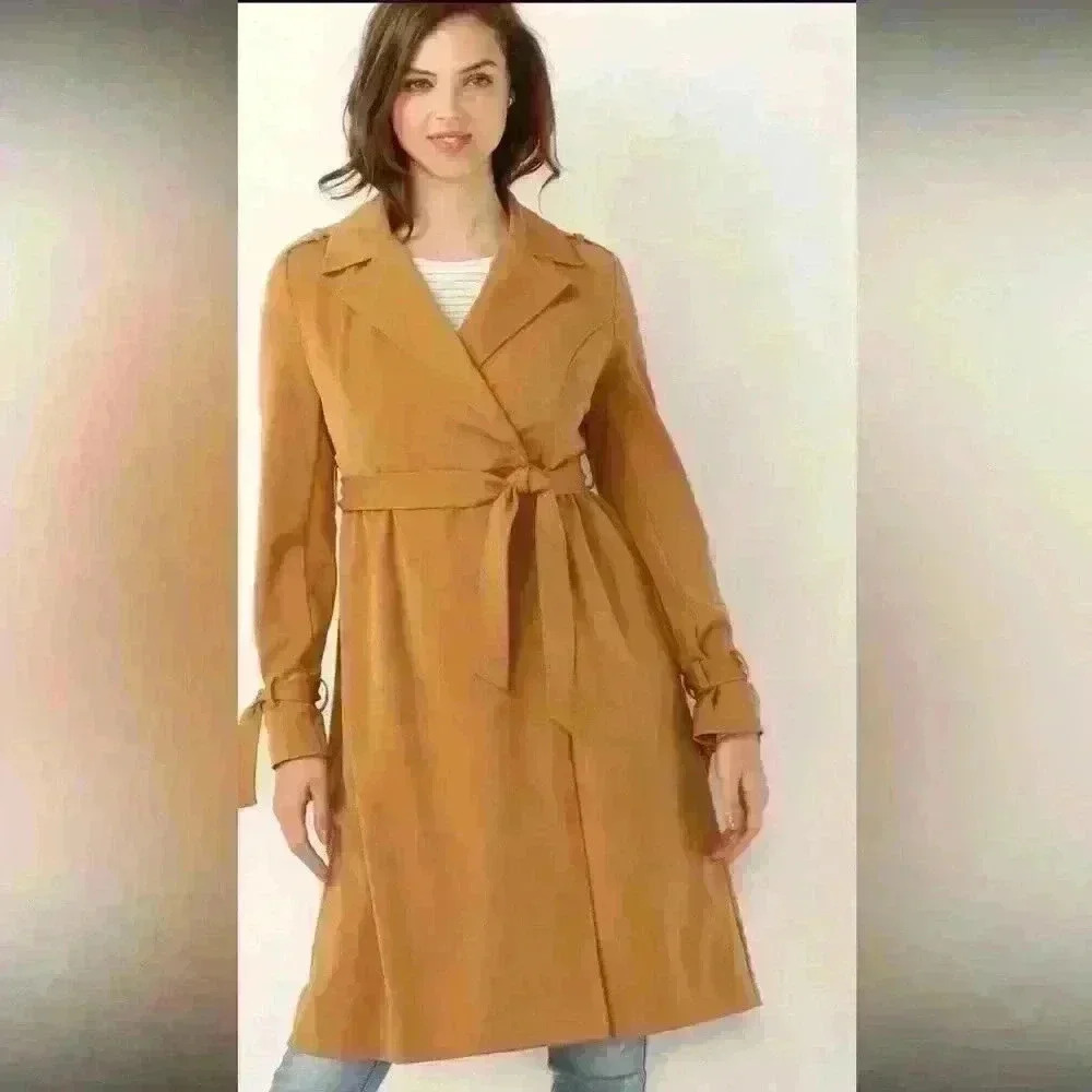 Women's LC Lauren Conrad Pretty Trench Coat - Sold Out Online - Picture 5 of 6